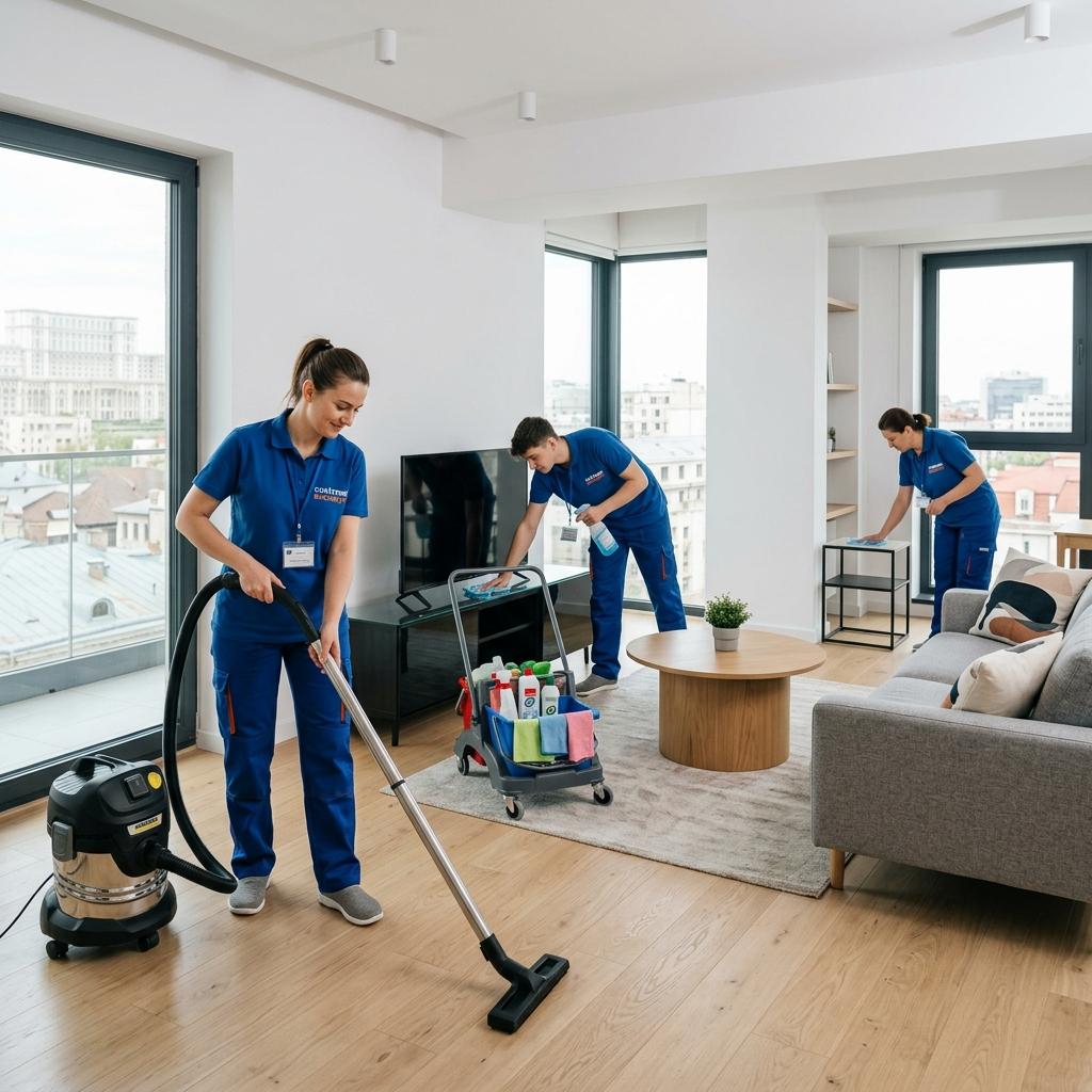 Echipă Petra Clean la lucru